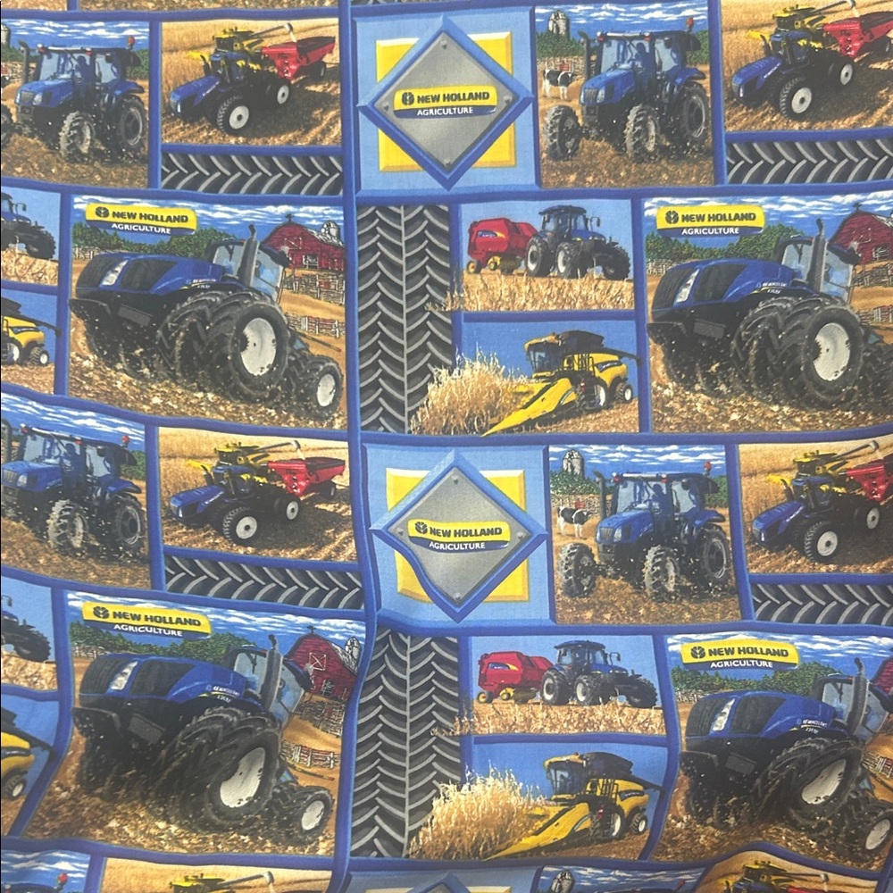 New holland Agriculture Blue 1 yard 100% cotton